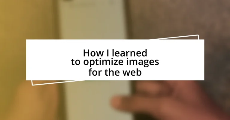 How I learned to optimize images for the web