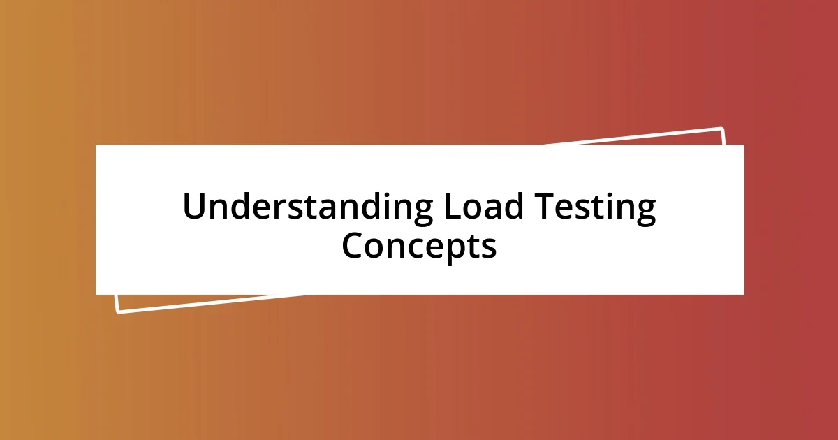 Understanding Load Testing Concepts